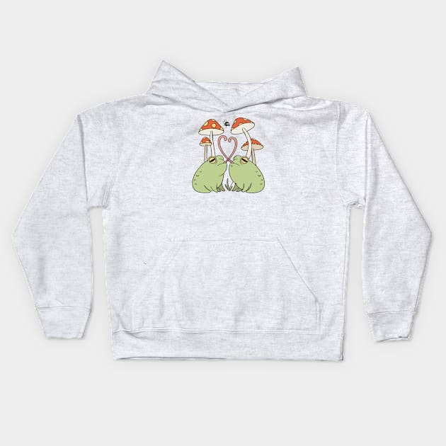 LOVER OF FROGS TOADS Kids Hoodie by POSITIVE HOBBY68